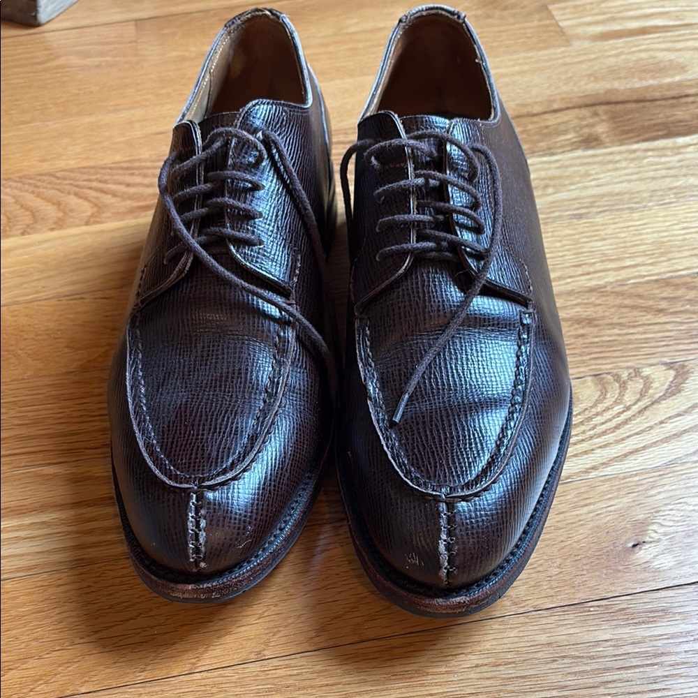Meermin Dark Brown Men's Derby Shoes Norwegian Split Toe